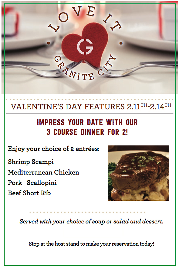 Valentine's Day - Dinner for 2 people