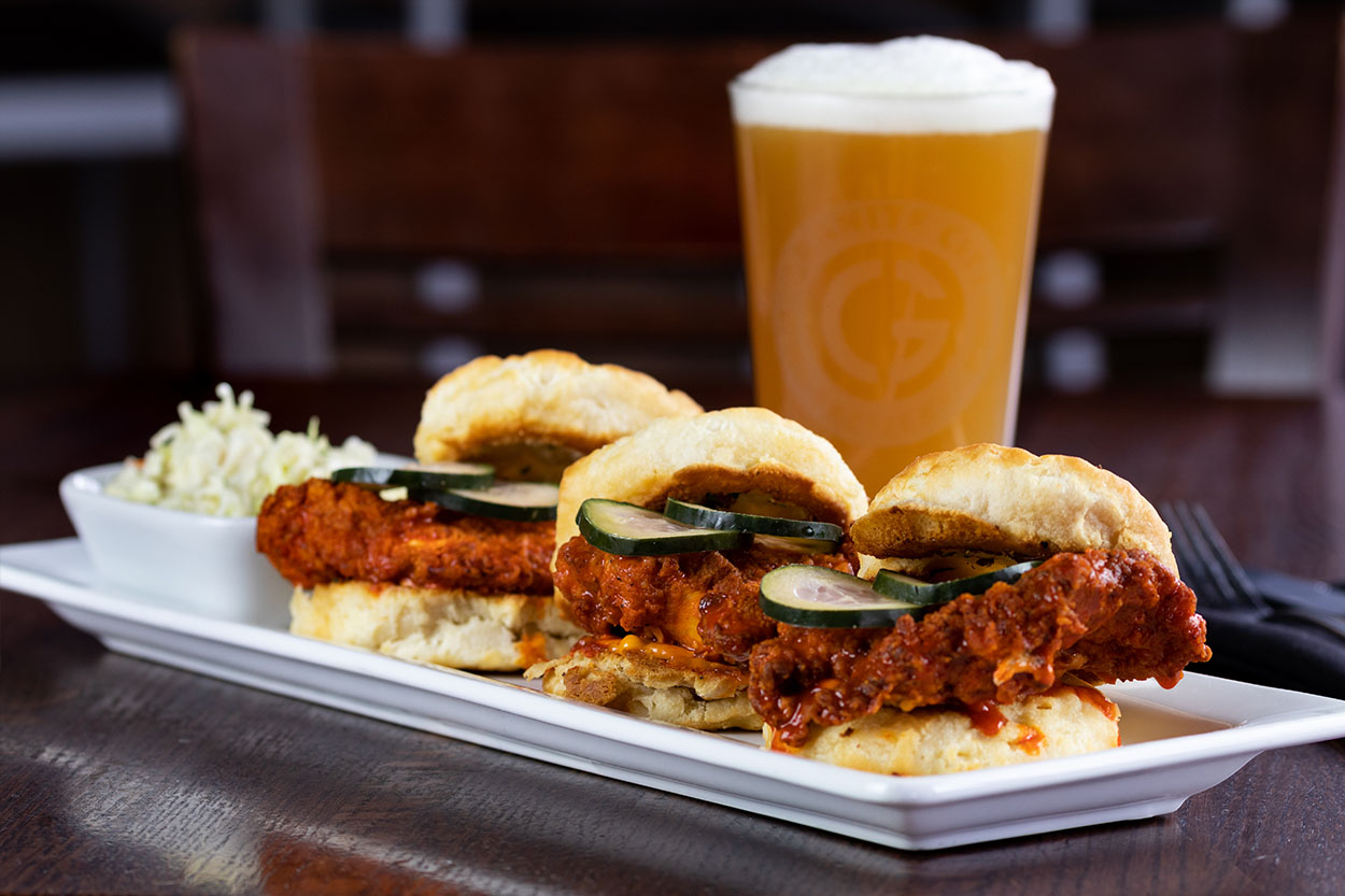 Hot Chicken & Biscuit Sliders