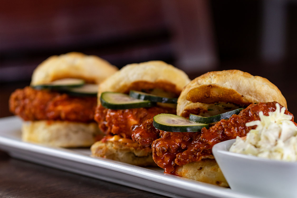 Hot Chicken & Biscuit Sliders